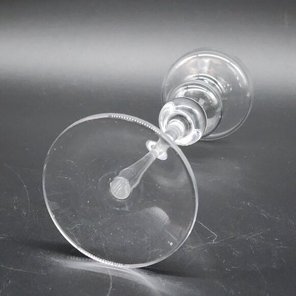 Elegant Clear Glass Candle Holder Tall Stem Design For Home Decor 9" UV Glow - Picture 7 of 8